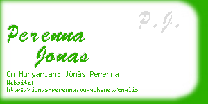 perenna jonas business card